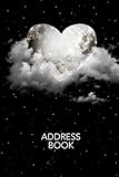 Address Book. Heart Shaped Moon Cover Design. by BBD Gift Designs