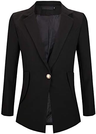 SHUIANGRAN Womens Slim Fit Casual Work Office Business Blazers One Button Jacket