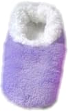 Snoozies Footies Solid Premium Plush Coral Fleece Womens Footcoverings (Small, Lilac)