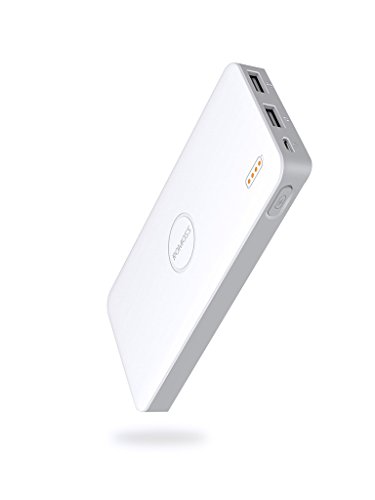 ROMOSS Polymos 10 air 10000mAh Portable External Power Bank Battery Charger Pack Power Supply Station Dual-USB Port Fast Charging for iPhone iPad Samsung HTC Huawei Android Cell Phone and more