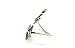 Pizazz Studios Mermaid Starfish Antique Silver Adjustable Wrap Ring