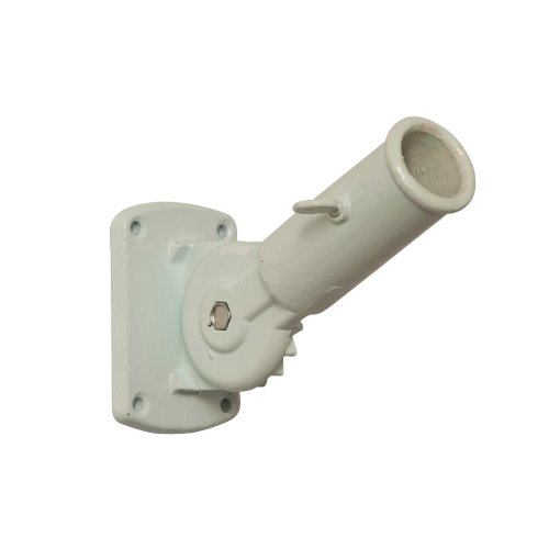 Darice Evergreen Adjustable Pole Bracket, White - Aluminum