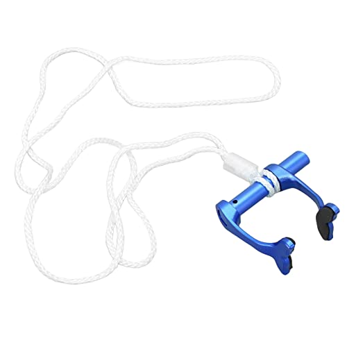 Alomejor Swimming Nose Clip, Freediving Nose Plugs with Anti Lost Strap for Diving Beginners Training Emergency(blue)