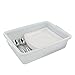 HOMMP 8 L White Small Bus Tub/Box, Small Rectangle Wash Basins, 4-Pack