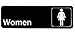 " WOMEN " information directional sign - signs - door- business - restaurant - office- plastic- commercial - warning - entrance- bathroom - restroom - men - gender (9" x 3")