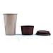 16oz 100% Organic Eco Friendly Reusable Travel Mug, To Go Takeaway Coffee Cup Brown, Biodegradable Material FDA Approved BPA Free, Leak Proof Silicone Lid & Heat Resistant Grip.Free Recipe ebook