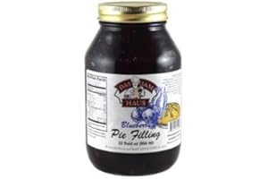 FLOWER BEE FLORAL SUPPLY Southern Pie Filling Gourmet Handmade Variety Pie Fillings, 1 Quart (32 oz), Choose Flavor (BlueBerry)