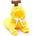 Warm Dog Winter Clothes Cute Fruit Dog Coat Hoodies Fleece Pet Dogs Costume Jacket for French Bulldog Chihuahua Ropa para Perro(Yellow,XXL)