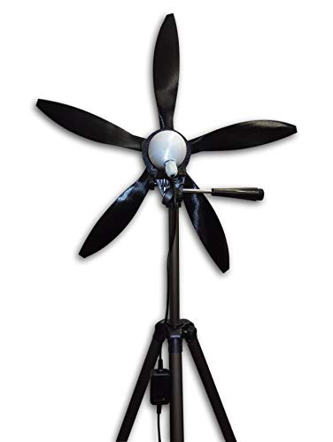 Cutting Edge Power USB Output Mini Wind Turbine, Made in USA, Portable, Camping, Beach, W Light (Tripod Mount (with Tripod), 5 Blade (18"))