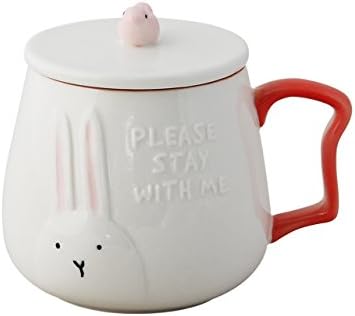 Novelty Funny Animal Cup Coffee Mug Tea Cup Collection Mugs Ceramic Mug (Rabbit, Pink)