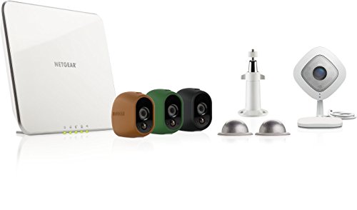 Arlo-by-NETGEAR-Security-Camera-Kit--3-Wire-Free-IndoorOutdoor-HD-Cameras-with-Skins-1-Arlo-Q-1080p-HD-Indoor-Camera-Night-Vision-VMK3200-100NAS