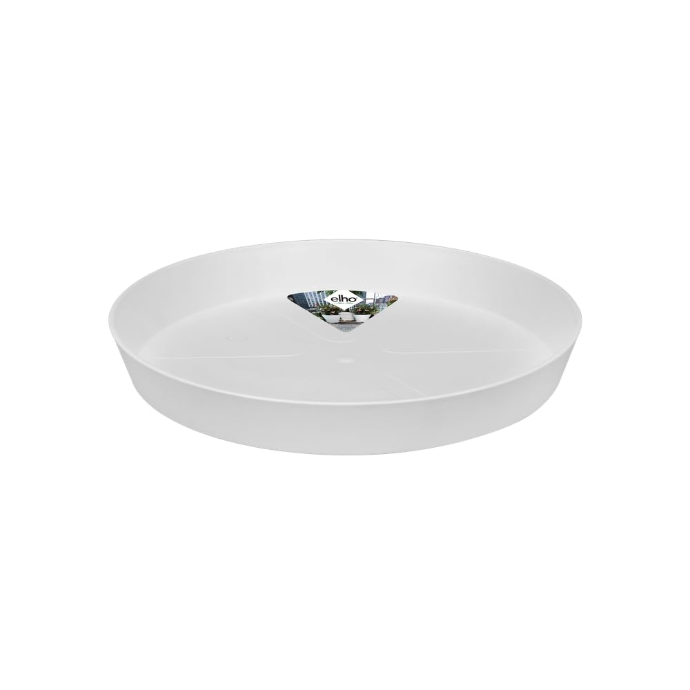 elho Loft Urban Saucer Round 17 - Saucer for Outdoor & Accessories - Ø 17.3 x H 2.4 cm - White/White