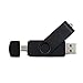 Dual Purpose16GB USB Drive,KINGWorld USB Flash Drive for Cell Phones(Not for iPhone Products),Tablets and Personal Computers (Black-B)