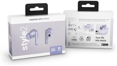 Auricolari True Wireless Style 2 Violet (True Wireless Stereo, BT 5.0, Deep Bass, Custodia di Ricarica)