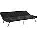Best Choice Products Modern Leather Futon Sofa Bed Fold Up & Down Couch Recliner Lounger Sleeper Furniture Bk