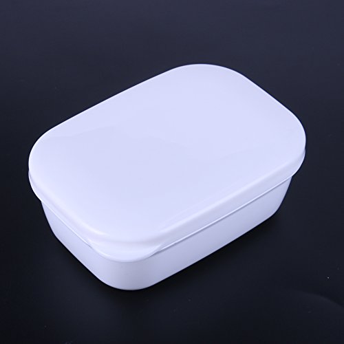 RedSonics(TM) Portable Soap Dish Double Draining Soap Holder with Lid Seal Elegant Leak-proof Soap Dish Case Plastic Bathroom Products