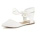 DREAM PAIRS AMIGA Women's Pointy Toe Ankle Cuff Lace Up D'orsay Ballet Comfort Gladiator Flats Shoes