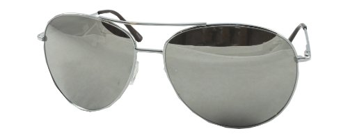 Revive Eyewear Classic Metal Aviator Sunglasses (Mirror, 60)