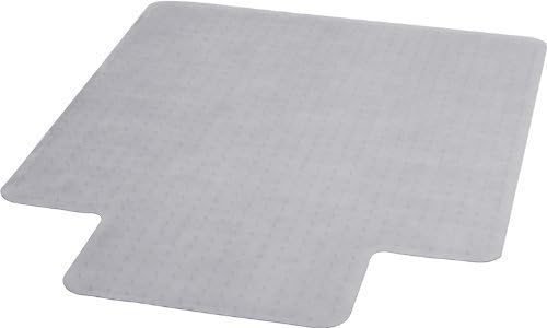 Sumac Office Home x1 Clear Vinyl Carpet Chair Mat 36 Inch x 48 Inch 2mm Rectangler with Lip Straight Edge and Gripper, Office Set