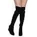 Betani FD01 Women's Stretchy Over The Knee Platform Wedge Boots