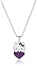 Sanrio Hello Kitty Girls February Crystal Birthstone Heart Pendant Necklace - Officially Licensed