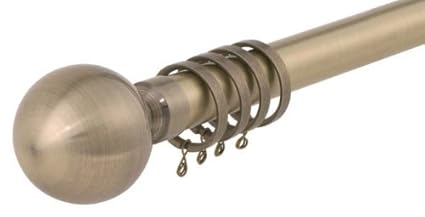 New Antique Brass Curtain Pole Poles Rod Rail 28mm 120cms