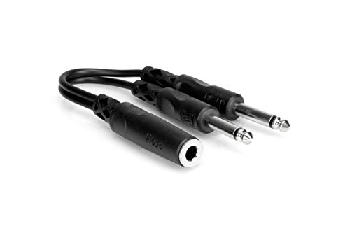 Hosa YPP-106 1/4" TSF to Dual 1/4" TS Y Cable