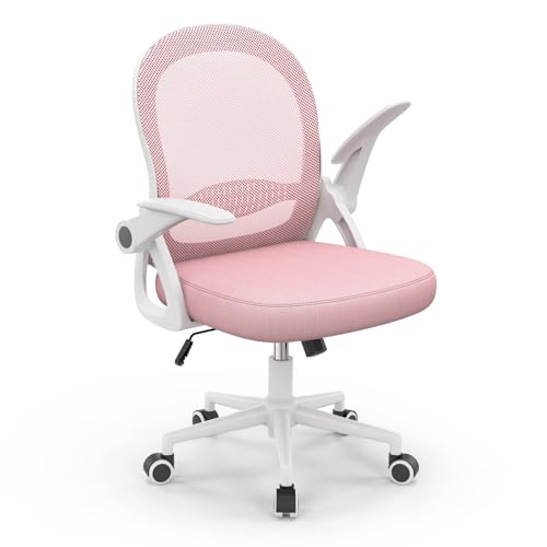 naspaluro Bürostuhl, Ergonomischer Schreibtischstuhl mit Atmungsaktiv Netzbespannung, Hochklappbare Armlehnen, Höhenverstellbarer, Computerstuhl, Leic