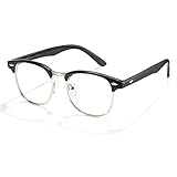 Cyxus Blue Light Glasses Men Retro Semi Rimless