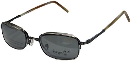New &amp; Season &amp; Genuine - Brand: Elite Eyewear Style/model: Intelli Clip 737 Gender: Mens/Womens Rx-able Genuine Designer Half-rim Flexible Hinges Sunglass Lens Clip-Ons Eyeglasses/Glasses (48-21-145, Antique Silver / Havana)