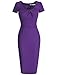 MUXXN Women's Sheer Violet Halter Neck Pin Up Style Bodycon Dress (M Violet)