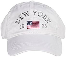 New York 1625 Vintage Baseball Cap (25 Styles Available) (White/Silver) One Size