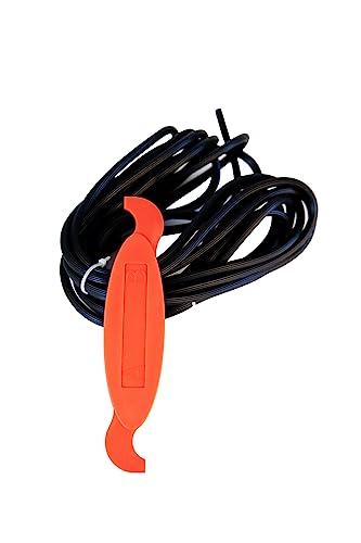 Windhager Cavo in gomma per protezione dagli insetti per fissare teli per zanzariere, diametro 6 mm x 5 m, antracite, incl. utensile per tubazioni, 03626 [La confezione può variare]