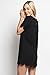 TheMogan Women's Scalloped Hem Short Sleeve Boatneck Mini Shift Dress