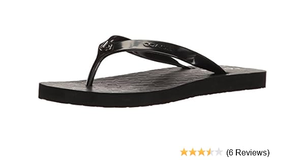 coach abbigail flip flops black