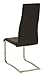 Coaster Home Furnishings - Montclair - Upholstered Dining Side Chairs - Contemporary High Back Design, Padded Seats - Dining Room, Kitchen - Set of 4 - Black & Chrome - 100515BLK