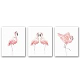 HPNIUB Nordic Flamingo Wall Art Print Set of 3 (8