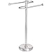 Amazon Basics Bathroom Accessory Collection Classic Round Towel Holder, Brushed Steel