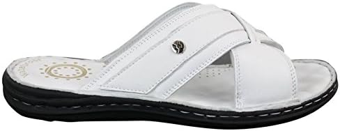 Mens Pure Real Leather Flip Flops Slip On Slippers Premium Comfort Waterproof Sandals