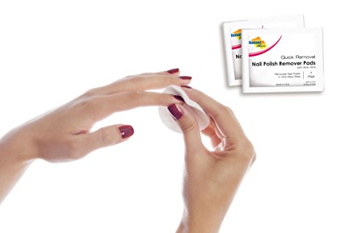 Nail Polish Remover Pads, Individually sealed packet, pre-soaked extra thick pad - Bulk Pack of 500