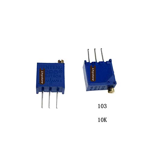 Potentiometer 10K ohm, Ltvystore Knurled Shaft Linear Rotary Taper Potentiometer B10K + Potentiometer knob + 3296W Variable Resistor 10K Multiturn Trimmer Adjustable Precision