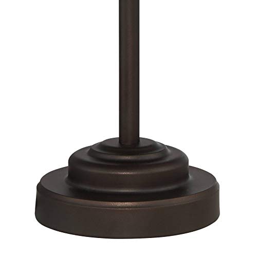 Malta Rustic Farmhouse Style Task Desk Table Lamp 18.5" High Satin Bronze Metal Blond Natural