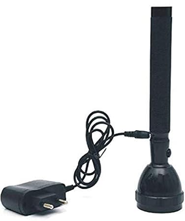 Azacus Metal Rechargeable Industrial Security Purpose Torch , Black
