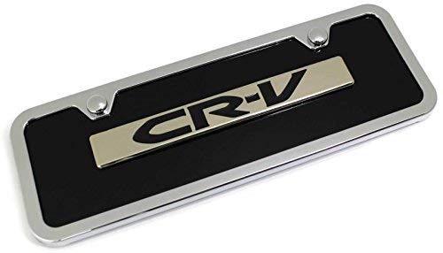 Honda CR-V CRV Name Mini ACRYLIC Front License Plate Novelty Black Gloss - Genuine (Certified Refurbished)