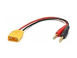 Battery Charger Charging Cable: XT90 Male (XT-90) to 4mm Bullet Banana Plugs