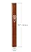 Peer Hastam Classic Wood Mezuzah Case Natural Dark Brown Wood - 5.7