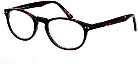 SightLine O'Malley Multifocal Round Optical Quality Reading Glasses (2.00, Tortoise)
