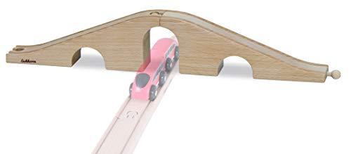 Eichhorn 100001502 - Bahn, Brücke - Durch- und ܜberfahrmöglichkeit - 41 cm, hochwertiges Buchenholz – Bild 5