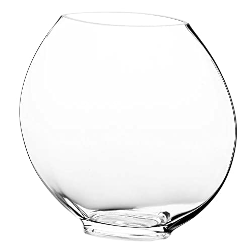 CYS EXCEL Glass Moon Vase Oval Bowl (H11.75" L14") Multiple Size