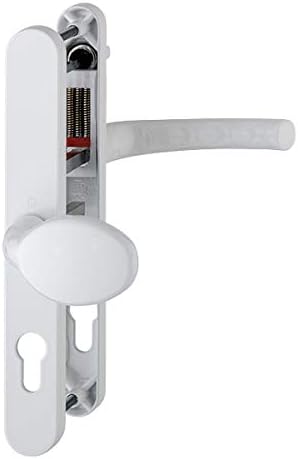 HOPPEUPVC Lever/Moveable Pad Door Furniture 76G/3633N/3623N/1710-92mm/62mm Centres White